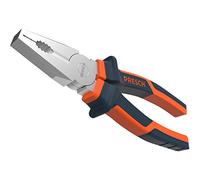 Presch Pince Universelle 180 mm - Pince en acier CrV trempé à l'huile avec poignée bi-matière et surfaces de contact dentées - Outillage pour l'électricien et pour bricolage