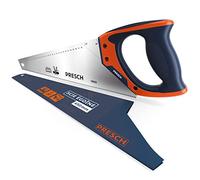 Presch Scie égoïne à main 450 mm - Scie à bois avec traçages à 45° et 90° - Scie à main professionnelle pour couper bois, pvc et sols stratifiés - Hand Saw