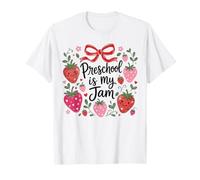 Preschool is My Jam Strawberry Teacher Premier Jour d'école T-Shirt