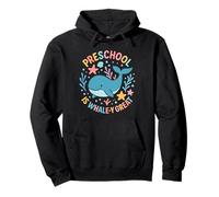 Preschool is Whaley Great Cute Whale Ocean Jeu de Mots Sweat à Capuche