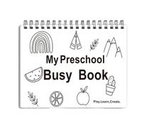 Preschool Learning, Workbook Kids Activity Book, 9.84x7.87x0.39 Inch, Educational Toys Practice Writing, Alphabet Numbers Shapes Tracing Coloring for Home, School, Classroom, Kindergarten, Nursery, Tr