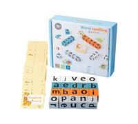 Preschool Spelling Game - Wooden Alphabet Learning Toy | Educational Word Puzzle with Letter Blocks, Cognitive Activity with Early Reading Practice, Kids Language Development Set for Classroom
