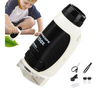 Preschool STEM Project Toy, petit microscope éducatif pour laboratoire scientifique étudiant, microscope portable pour , kit d'éclairage LED de poche 50 x 250 x