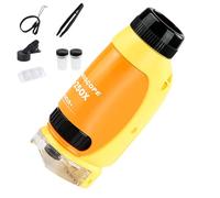 Preschool STEM Project Toy, petit microscope éducatif pour laboratoire scientifique étudiant, microscope portable pour , kit d'éclairage LED de poche 50 x 250 x
