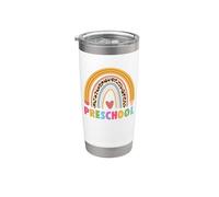 Preschool Teacher Student Boho Rainbow Back To School Gobelet isotherme en acier inoxydable double paroi