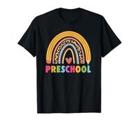 Preschool Teacher Student Boho Rainbow Back to School T-Shirt Graphique avec Valeur