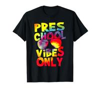 Preschool Vibes Back to School Teacher Student Tie Dye T-Shirt Graphique avec Valeur
