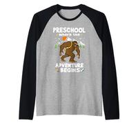 Preschool Where The Adventure Begins Back to School Bigfoot Manche Raglan