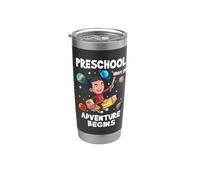 Preschool Where The Adventure Begins Back To School For Boys Gobelet isotherme en acier inoxydable double paroi