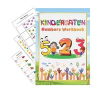 Preschool Workbook, Early Learning Activity Book, Kids Educational Exercises, Handwriting Practice Phonics Math Tracing Colorful for Home School Travel Use, 9.45x6.69 Inches