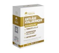 Prescription Nature - Anti-âge Hyaluronique - Complément Alimentaire à Base d’Acide Hyaluronique et d’Omégas 3, 6, 7, 9 - Anti-Rides, Peau Repulpée - Fabrication Française - 60 Gélules