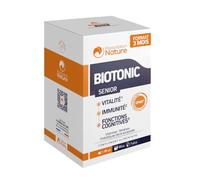 Prescription Nature - BIOTONIC SENIOR - Complément Alimentaire - Fatigue, Système Nerveux, Fonctions Cognitives - Vitamines A, B, C, D, E, Zinc, Probiotiques - Fabrication Française - 90 Gélules