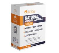 Prescription Nature - NATURAL VITAMIN COMPLEX - Complément Alimentaire - Vitamines Naturelles (A, B, C, D, E) + Magnésium Marin + Zinc - Fabrication Française - 60 Gélules
