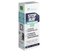 Prescription Nature - STOP'RUB - Spray Gorge Bio - Complément Alimentaire Maux de Gorge - Soulagement Rapide - 6 Huiles Essentielles, Extraits d’Échinacée et de Pépins de Pamplemousse - 15 ml