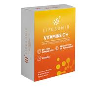 Prescription Nature - VITAMINE C + LIPOSOMIA - Complément Alimentaire Système Immunitaire, Collagène et Fatigue - Actif Concentré, Formule Liposomée Clean, Vegan - Fabrication Française - 60 Gélules