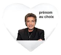 PRESENT Coussin Coeur + Housse de Coussin Frédéric François Personnalisé avec Un prénom