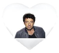 PRESENT Coussin Coeur + Housse de Coussin Patrick Bruel Personnalisé avec Un prénom