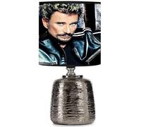 PRESENT Lampe de chevet Johnny Hallyday l'histoire continue (Argenté noir)