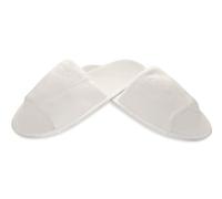 PRESENT-MORE - Chaussons Invités Modèle Classic Bio 100 paires - Chaussons invités ouverts mesure 30 cm - Plastic-Less - Couleur blanche - Idéal pour hôtel et B & B