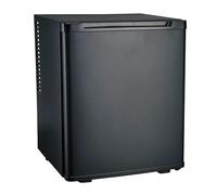 PRESENT-MORE - Minibar Couleur Noir avec Porte Pleine - 193 kWh/an - Capacité 30L - Dimensions 385x420x475 - Mini Frigo Silencieux avec Porte Réversible et Plateau Réglable - Classe Énergétique E