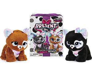 PRESENT PETS - PELUCHE INTERACTIVE RAINBOW GLITTER - Peluche Chien Surprise à Découvrir avec Modèle Aléatoire - Chien Interactif avec Effets Sonores et Mouvements - 6059159 - Jouet Enfant 5 Ans et +