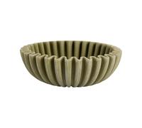 Present Time Bol Wave - Vert foncé - Diamètre : 20 cm - Rond - En polyrésine - Bol décoratif moderne - Tir