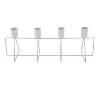 Bougeoir design métal Row - L. 40 cm - Blanc