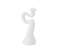 Present Time - Bougeoir 'Organic Swirl' (taille L) - Blanc
