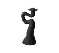 Present Time - Bougeoir 'Organic Swirl' (taille L) - Noir