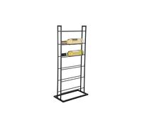Present Time Casier à vin Single Floor - Noir - 38x20x84.5cm - Rectangle - Le fer - Porte-bouteilles - Étagère à vin - Support à vin décoratif pour Cuisine et Salon