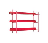 Present Time Décoration murale Cool Retro - Rouge vif - 60 x 16 x 42 cm - Rectangulaire - Métal - Art mural - Décoration murale pour salon et chambre à coucher