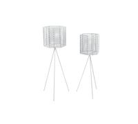 Present Time - Ensemble de pots de fleurs Mesh Hexagon - Blanc