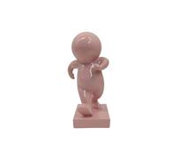 Present Time Ornament Amigo Walking Medium - Horloge murale moderne pour salon - Rose délicat - 10,5 x 9,8 x 20 cm