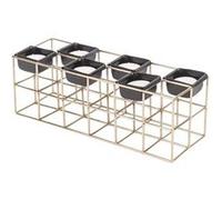 - Photophore en métal design Tabia - L. 30 x l. 10 cm - Doré - Tabia