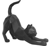 Present Time - Statue Chat Stretching Noir Origami