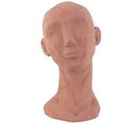 Present Time - Statue Face Art en polyrésine - Terracotta Orange G