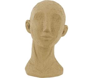 Present Time - Statue Face Art - Polyrésine - Sable/Marron - 14,7 x 15,4 x 24,5 cm