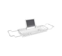 Present Time Tablette de bain Caddy - Chrome - 61-81x18x7cm | Divers - skandinavisch - Fer