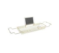 Present Time Tablette de bain Caddy - Or - 61-81x18x7cm | Divers - skandinavisch - Fer