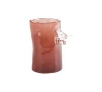 Present Time Vase Bird On Branch - Ocre rouge - 9,5 x 9,5 x 15 cm - Rond - En verre - Pour fleurs séchées - Vases Decko