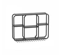 Présentant à vin Mural en métal avec lumière LED et Porte-Verres à vin, étagère de Rangement pour Bouteilles d’Alcool, étagères suspendues pour organisateurs de vin, décoration du Bar de cui