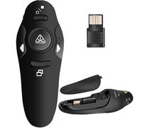 Présentateur sans fil avec pointeur laser, design ergonomique, portée de 11,9 m, compatible avec PowerPoint et plus encore