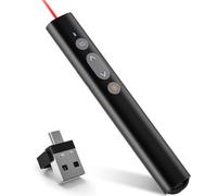 Présentateur, Télécommande Powerpoint Tokass Pointeur Sans Fil 2,4 Ghz Pour Les Présentations, Usb C Et Usb A Présentateur De Télécommande De Présentation 2 En 1 Pour Les Hyperliens Ouverts