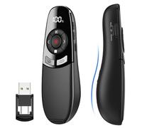 Présentateur USB C, Powerpoint sans fil 2,4 GHz, pointeur pour présentations avec indicateur de batterie, lumière rouge, télécommande de présentation pour PowerPoint/Keynote/Google Slides