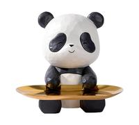 Présentation de clés et portefeuille, portefeuille clé, tablette de rangement de clés créative en résine, figurine de panda, sculpture d'animaux, organisateur de bijoux, boucles d'oreilles, bijoux