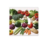 Présentation de diverses plaques murales en forme de légumes, couvercle d'interrupteur décoratif à 2 voies, plaque d'interrupteur électrique, plaque frontale en thermoplastique pour appareil décoratif