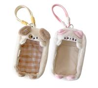 Présentation Figurine - Enfant Personnalisé | Peluche Kawaii - Pochette Bambin, Bandoulière Accessoire, Bourse Douce Travers, Filles Sorties Ou Voyages (Blanc)