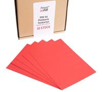 PresentFill® - Lot de 100 cartes postales vierges en papier - Rouge rubis - 210 g/m² - Format A6 - 105 x 148 mm - Pour personnaliser, écrire ou imprimer comme carton de bricolage