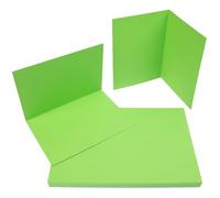 PresentFill® Lot de 25 cartes pliées vierges en vert pomme - Format A6 - Idéales pour concevoir, écrire ou imprimer vous-même des cartes - Compatible avec des enveloppes C6