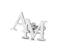 Presentimental Boutons de manchette personnalisés pour homme avec nom gravé A-Z Alphabet Boutons de manchette personnalisés pour papa Cadeau personnalisé pour petit ami/mari/père (2 pièces) (#5)